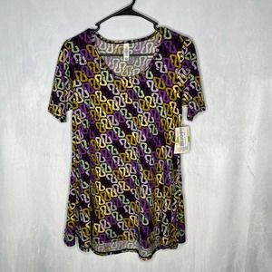 LuLaRoe Shirt Purple Short Sleeve Perfect Tee New XXS